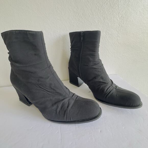 PRADA Nylon Ankle Boots Black Block Heel Womens Size 39/US 9.5 – Made in Italy - Picture 6 of 14